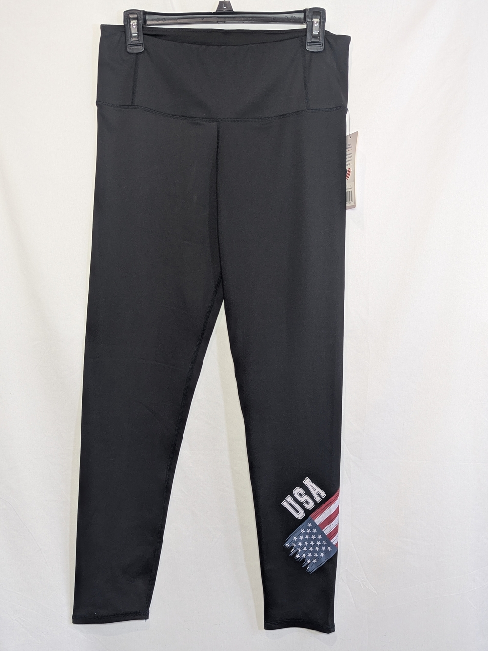 Collette Love NWT USA American Flag High Rise Athletic Leggings L